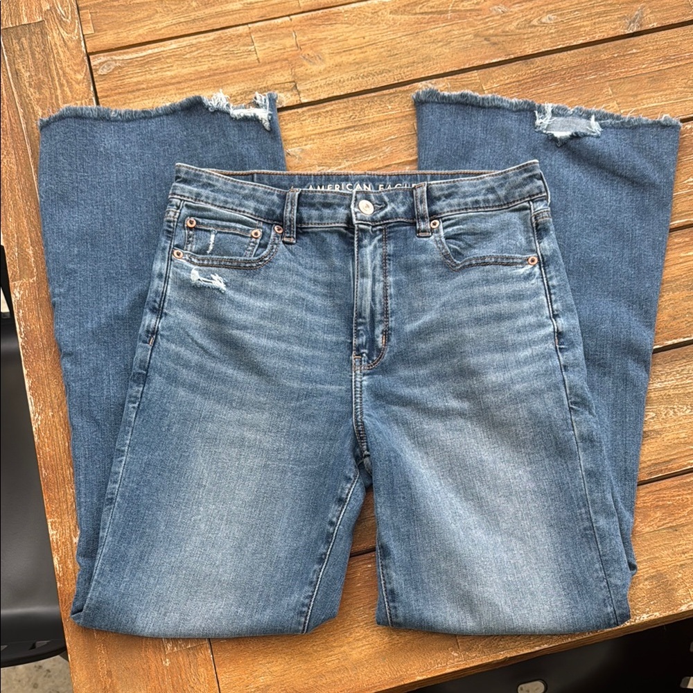 American Eagle Outfitters Blue Flare Leg Jeans